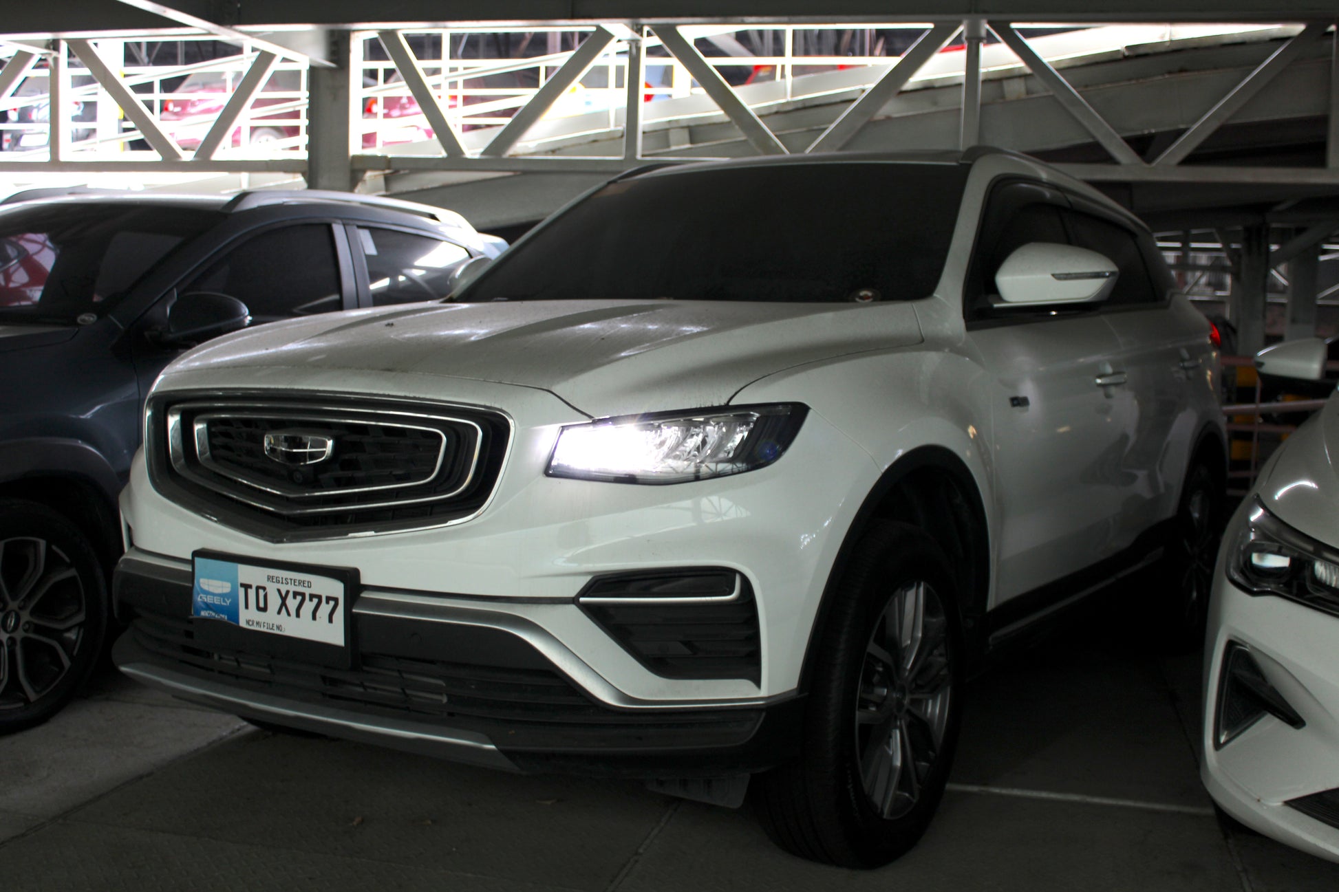 2023 Geely Azkarra Luxury 1.5 Automatic Gasoline with 7,000 km mileage and Unencumbered CR available at ROPO - Quality Pre-Owned Cars in Metro Manila, Philippines.