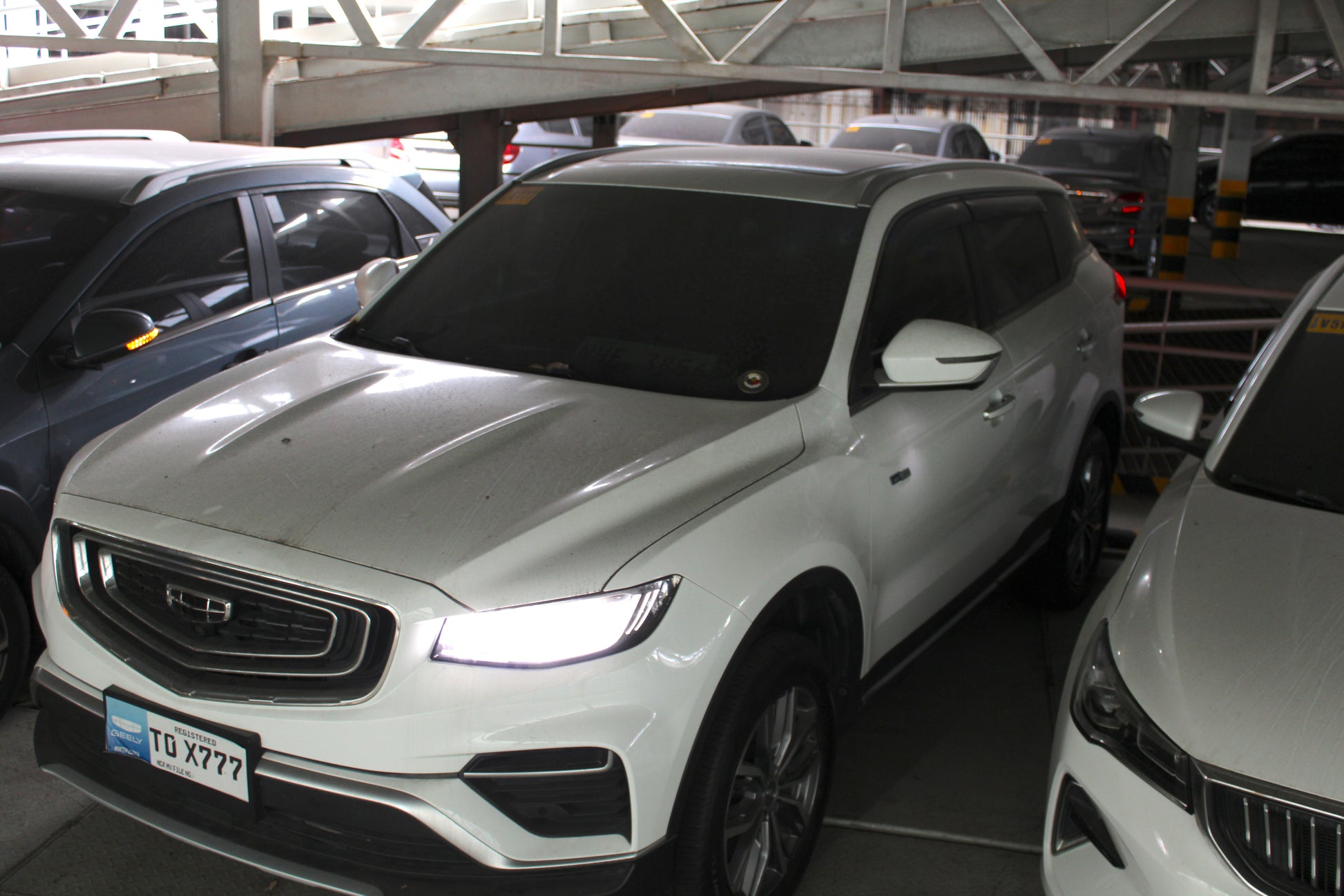 2023 Geely Azkarra Luxury 1.5 Automatic Gasoline with 7,000 km mileage and Unencumbered CR available at ROPO - Quality Pre-Owned Cars in Metro Manila, Philippines.